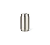 LES ARTISTES Paris A-1851, Canette isotherme, 280 ml, Gourde isotherme sans BPA, Réutilisable, Bec verseur rabattable avec paille, Acier Inoxydable, Design Metal Argent