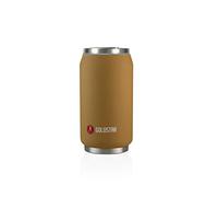 LES ARTISTES Paris A-1879, Canette isotherme, Thermos 280 ml, Gourde isotherme sans BPA, Réutilisable, Bec verseur rabattable avec paille, Acier Inoxydable, Design Wood