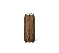 LES ARTISTES Paris A-1889, Canette isotherme, Thermos 500 ml, Gourde isotherme sans BPA, Réutilisable, Bec verseur rabattable avec paille, Acier Inoxydable, Design Wood