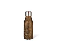 LES ARTISTES Paris A-1957 Bottle'Up, 280 ml, Gourde isotherme sans BPA, Réutilisable, Garde au chaud 12h et au froid 24h, Acier Inoxydable, Design Wood