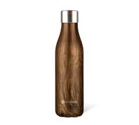 LES ARTISTES Paris A-2234 Bottle'Up, Thermos 750 ml, Bouteille isotherme, Gourde isotherme sans BPA, Réutilisable, Garde au chaud 12h et au froid 24h, Acier Inoxydable, Design Wood