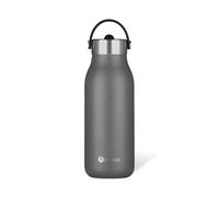 LES ARTISTES Paris A-2390 Bottle'Up 2.0, Thermos 1 litre, Gourde isotherme sans BPA, Réutilisable, Garde au chaud 12h et au froid 24h, Poignée, Acier Inoxydable, Design Grey