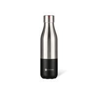 LES ARTISTES Paris A-4244 Bottle'Up, 500 ml, Gourde isotherme sans BPA, Réutilisable, Garde au chaud 12h et au froid 24h, Acier Inoxydable, Design Split Black