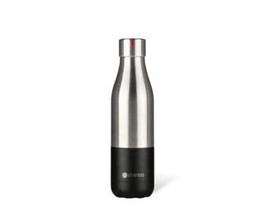 LES ARTISTES Paris A-4244 Bottle'Up, 500 ml, Gourde isotherme sans BPA, Réutilisable, Garde au chaud 12h et au froid 24h, Acier Inoxydable, Design Split Black