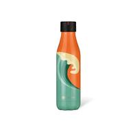 LES ARTISTES Paris A-4275 Bottle'Up, Thermos 500 ml, Gourde isotherme sans BPA, Réutilisable, Garde au chaud 12h et au froid 24h, Acier Inoxydable, Design Wave