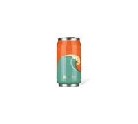 LES ARTISTES Paris A-4276, Canette isotherme, Thermos 280 ml, Gourde isotherme sans BPA, Réutilisable, Bec verseur rabattable avec paille, Acier Inoxydable, Design Wave