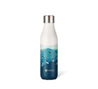 LES ARTISTES Paris A-4308 Bottle'Up, Thermos 500 ml, Gourde isotherme sans BPA, Réutilisable, Garde au chaud 12h et au froid 24h, Acier Inoxydable, Design Surf