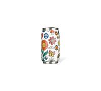LES ARTISTES Paris A-4330, Canette isotherme, 280 ml, Gourde isotherme sans BPA, Réutilisable, Bec verseur rabattable avec paille, Acier Inoxydable, Design Happy