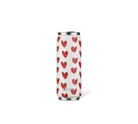 LES ARTISTES Paris A-4386, Canette isotherme, 500 ml, Gourde isotherme sans BPA, Réutilisable, Bec verseur rabattable avec paille, Acier Inoxydable, Design Heart