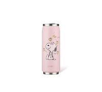 LES ARTISTES Paris A-4398, Canette isotherme, Thermos 500 ml, Gourde isotherme sans BPA, Réutilisable, Bec verseur rabattable avec paille, Acier Inoxydable, Design Enjoy Snoopy