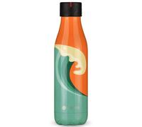 LES ARTISTES Paris A-4275 Bottle'Up, Thermos 500 ml, Gourde isotherme sans BPA, Réutilisable, Garde au chaud 12h et au froid 24h, Acier Inoxydable, Design Wave