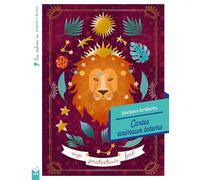 Les ateliers de Marion Blanc - Stickers brillants - Cartes animaux totem - pochette avec accessoires