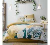 Les Ateliers du Linge Parure de lit 2 Personnes Izia Fresh avec Housse de Couette et taies d'oreiller imprimé 260 x 240 cm