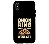 Les attentes en matière de rondelles d'oignons drôles étaient Un Jeu de Mots Coque pour iPhone X/XS