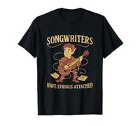 Les auteurs-compositeurs ont des cordes attachées à une guitare amusante T-Shirt