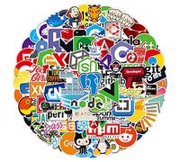 Les autocollants 108Pcs pour le langage de programmation de développeur incluent le logo informatique, C++, Python, Linux, Swift, pour les geeks, les ingénieurs, les geeks, les codeurs