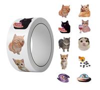Les Autocollants De Chat Roulent, Avec 500 Draps, Décor D'autocollants De Chat Mignon, Journalistes De Journaux De Journalisation, Décoration Créative, Pour Ordinateur Portable, Bouteille D'eau,