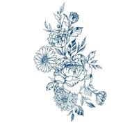 Les autocollants de tatouage de jus de fines herbes INTEROOKIE ne reflètent pas la lumière pendant 15 jours, autocollant de transfert d'eau bleue de tatouage de serpent de geisha (GZ-582)
