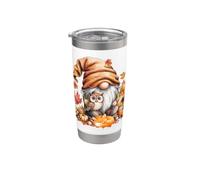Les automnes laissent animaux et gnomes Gobelet isotherme en acier inoxydable double paroi