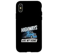 Les autoroutes, C'est ma Maison, ma Vie de Camionneur Coque pour iPhone X/XS
