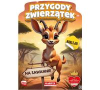Les aventures des animaux de la savane avec des autocollants (Buch auf Polnisch)