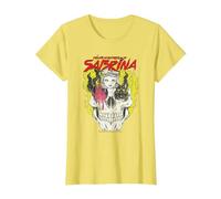 Les Aventures effrayantes du crâne d'icône de Sabrina T-Shirt, Femme, Citron, XS