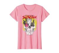 Les Aventures effrayantes du crâne d'icône de Sabrina T-Shirt, Femme, Rose, 3XL