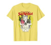Les Aventures effrayantes du crâne d'icône de Sabrina T-Shirt, Homme, Citron, 3XL
