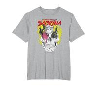 Les Aventures effrayantes du crâne d'icône de Sabrina T-Shirt, Homme Grandes Tailles, Gris Chiné, 3X Tall