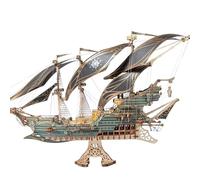Les aventures maritimes du bateau pirate Sparrow, puzzles 3D pour adultes et enfants à construire, vert, howcat en bois, 518 pièces