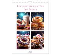 Les aventures sucrées des donuts (Calendrier mural 2026 DIN A4 vertical), CALVENDO calendrier mensuel