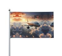 Les avions sont des drapeaux qui montent en flèche. Imprimé sur un seul côté, 0,9 x 1,5 m, léger et fluide, adapté pour une utilisation en intérieur et en extérieur.