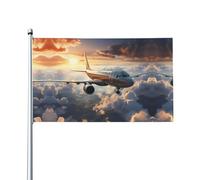 Les avions sont en plein essor. Drapeaux décoratifs d'extérieur de 0,9 x 1,5 m, légers et beaux, adaptés pour les terrasses en plein air et les célébrations de festivals.