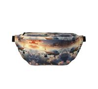 Les avions sont en plein essor, sac banane avec plusieurs poches, facile à transporter, adapté pour le sport, les voyages et une utilisation quotidienne.