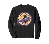 Les balais sont pour Les Amateurs sorcière équitation Dinosaure sorcière Halloween Sweatshirt