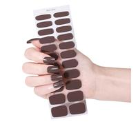 Les Bandes De Ongles En Gel Réglementent 22pcs Ongles Autocollants Sans Lumière UV Nécessaire Application Facile Pour Les Voyages À Domicile Et Le Mariage De La Fête Sans Lumière UV Nécessaire