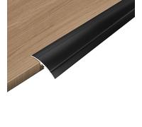 Les bandes de verrouillage de sol incurvées en alliage d'aluminium et les bandes antidérapantes en métal for les seuils de porte sont résistantes à l'usure et antidérapantes.(Black,90cm)