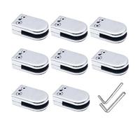 les barres de verre, Lot de 8 pinces à verre réglables en acier inoxydable for garde-corps et escaliers. Plus fiable(8~10mm)