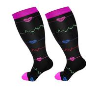 Les Bas de Hallo Chaussettes pour diabétiques Ultra-confortable Non contraignant Halloo-france (amour rose,2XL(2paar))
