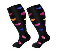 Les Bas de Hallo Chaussettes pour diabétiques Ultra-confortable Non contraignant Halloo-france (amour noir,3XL(1paar))