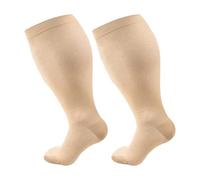Les Bas de Hallo Chaussettes pour diabétiques Ultra-confortable Non contraignant Halloo-france (beige,4XL(1paar))