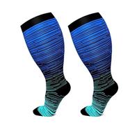 Les Bas de Hallo Chaussettes pour diabétiques Ultra-confortable Non contraignant Halloo-france (bleu vert,3XL(4paar))