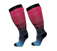 Les Bas de Hallo Chaussettes pour diabétiques Ultra-confortable Non contraignant Halloo-france (rose bleu,4XL(1paar))
