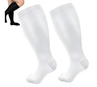 Les Bas De Hallo Chaussettes Pour Diabétiques Ultra-Confortable Non Contraignant Halloo-France Soutien De La Cheville Et De La Voûte Plantaire (3XL(3paar),Blanc)