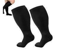 Les Bas De Hallo Chaussettes Pour Diabétiques Ultra-Confortable Non Contraignant Halloo-France Soutien De La Cheville Et De La Voûte Plantaire (2XL(2paar),Noir)