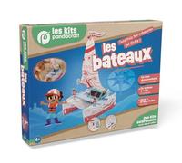 Les bateaux - Kit Pandacraft dès 4 ans: Construis ton bateau à voile qui flotte !