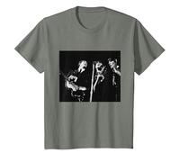 Les Beatles Paul McCartney John Lennon George Harrison T-Shirt, Enfant, Vert Kaki chiné, 12 Ans