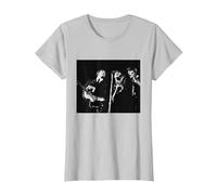 Les Beatles Paul McCartney John Lennon George Harrison T-Shirt, Femme, Argent, M