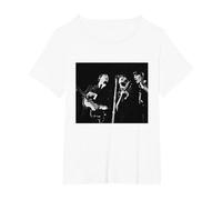 Les Beatles Paul McCartney John Lennon George Harrison T-Shirt, Femme Grandes Tailles, Blanc, 1X
