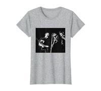 Les Beatles Paul McCartney John Lennon George Harrison T-Shirt, Femme, Gris Chiné, M